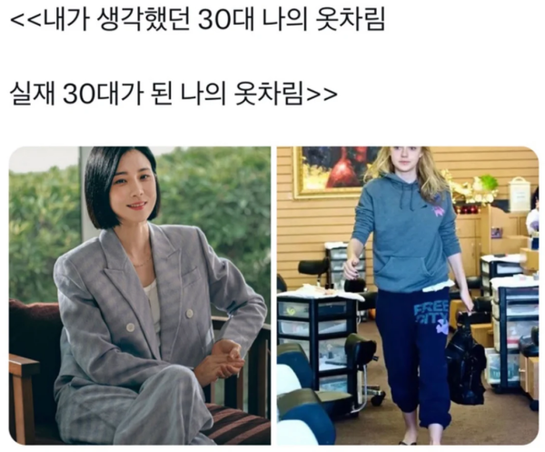 과거 내가 생각한 미래의 나와 현저한 차이를 보이는 30대